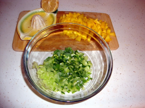 Salsa s mangom a koriandrom (fotorecept) - obrázok 5