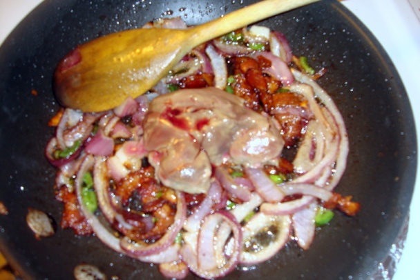 Raňajková morčacia pečeň na slanine (fotorecept) - obrázok 2