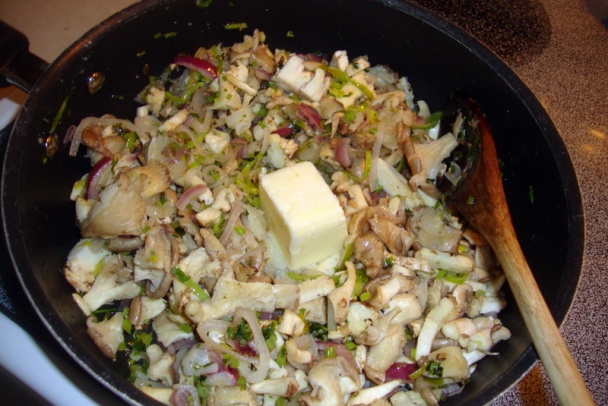 Praženica s hlivou ustricovou na šalotke a póre (fotorecept) - obrázok 3