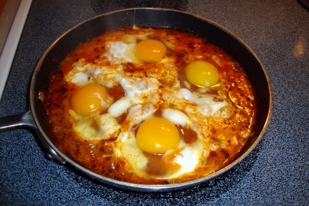 Vajíčka v očistci – shakshuka (fotorecept) - obrázok 3