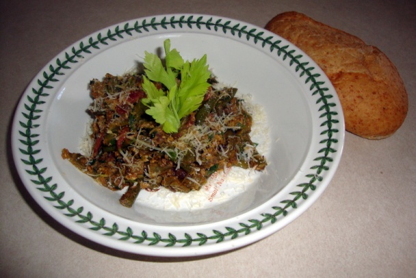 Fazuľka so šunkou a s pečenou pablano paprikou (fotorecept) - obrázok 11