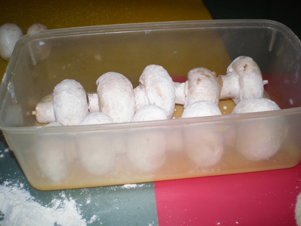 Vyprážané šampiňóny (fotorecept) - obrázok 3