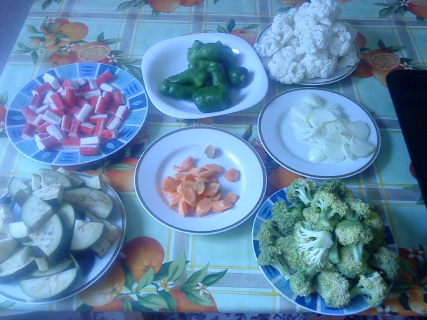 Grilovaná zelenina s krabími tyčinkami (fotorecept) - obrázok 2