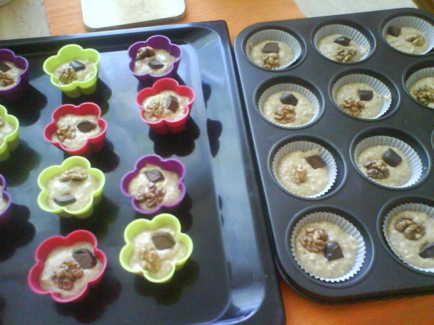 Jablkovo-orechové maffiny - obrázok 5