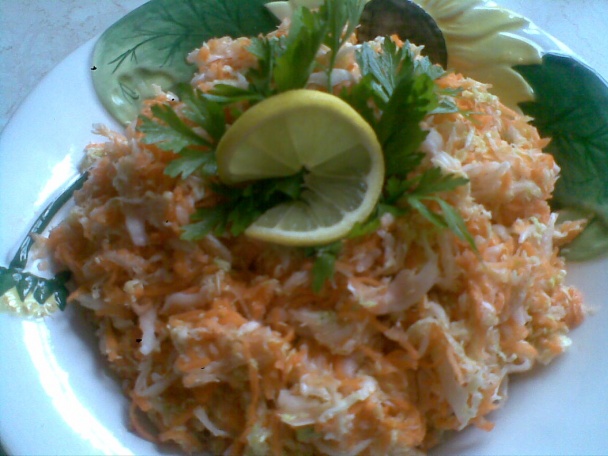 Svieži šalát....mrkva v čínskej kapuste (fotorecept) - obrázok 5