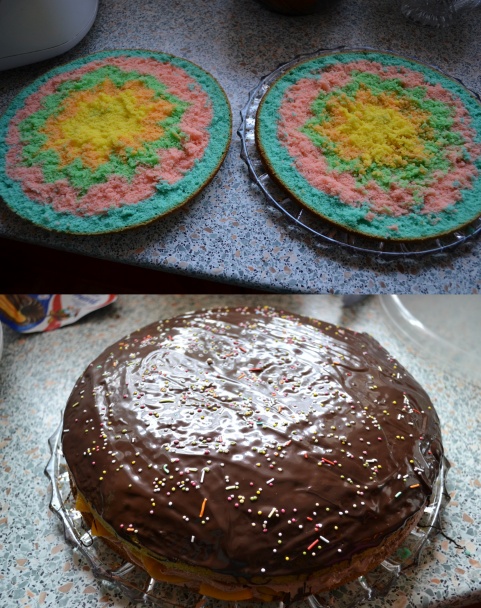 Rainbow Cake - dúhová torta - obrázok 3