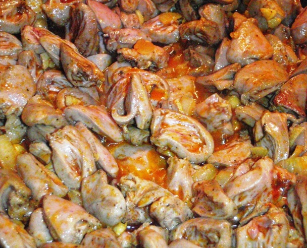 Kuracie srdcia na červenom víne (fotorecept) - obrázok 2