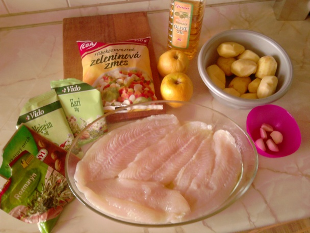 Pangasius na jablkách so skorými zemiakmi ( fotorecept ) - obrázok 1