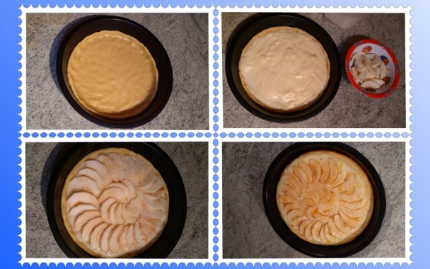 Jablkovo-krémový koláč (fotorecept) - obrázok 1