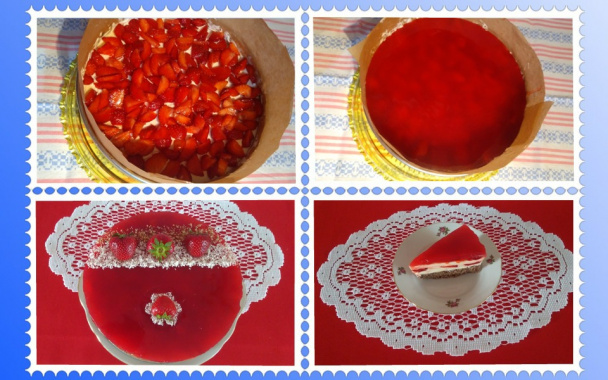 Jahodová krémová želé torta (fotorecept) - obrázok 10