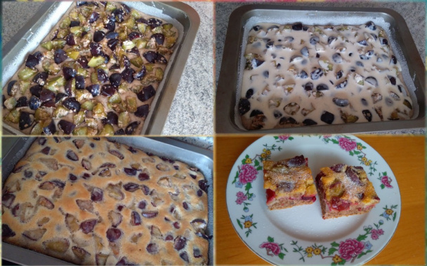 Slivkový koláč s orechmi (fotorecept) - obrázok 6