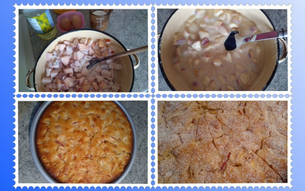 Frišný jablkový koláč (fotorecept) - obrázok 4