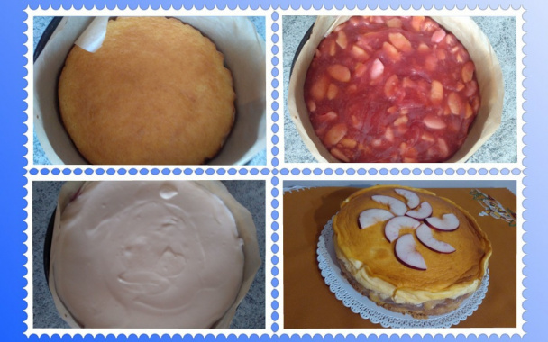 Jablková smotanová torta (fotorecept) - obrázok 5