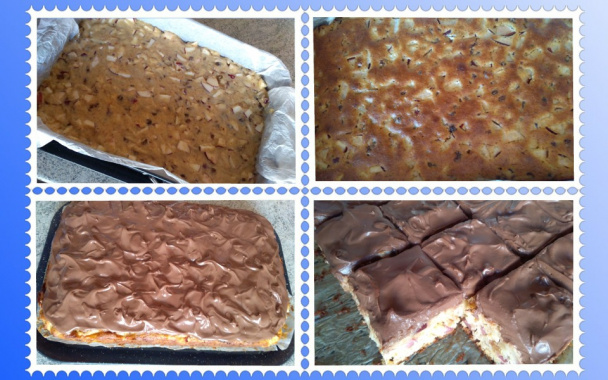 Jablkovo-orechový koláč s jogurtovou polevou (fotorecept) - obrázok 4