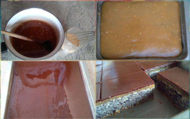 Makovo-jablkové rezy so želé a s čokopolevou (fotorecept) - obrázok 6