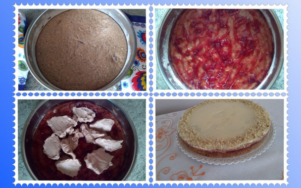 Orechová torta s medovým krémom a čokopolevou (fotorecept) - obrázok 4