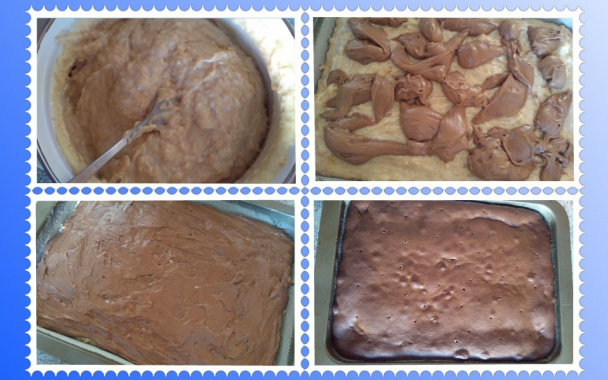 Čiernobiele jemné rezy s jablkovým pudingom (fotorecept) - obrázok 3