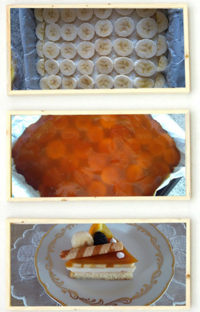 Banánová pudingová torta s pomarančovo-karamelovým želé (fotorecept) - obrázok 6