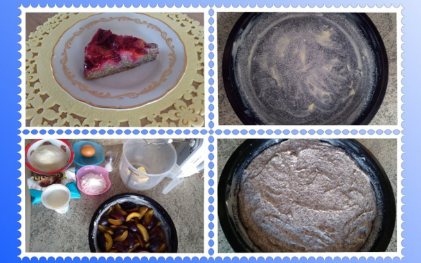 Obrátený slivkovo-makový koláč (fotorecept) - obrázok 3