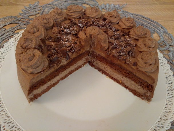 Kávová čokoládová torta  - obrázok 1