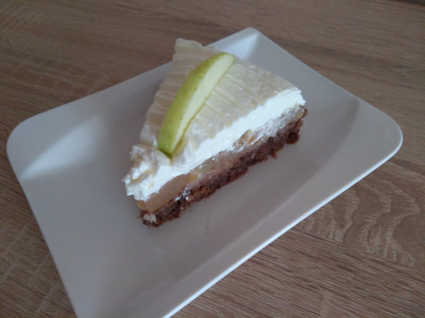 Jablková torta bez múky s krémom z mascarpone a kyslej smotany  - obrázok 5