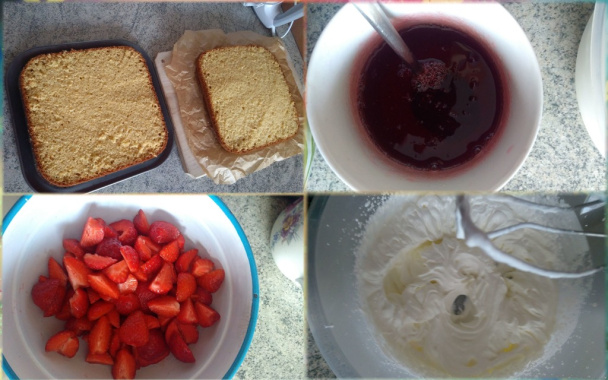 Jahodová torta s čokopolevou (fotorecept) - obrázok 4