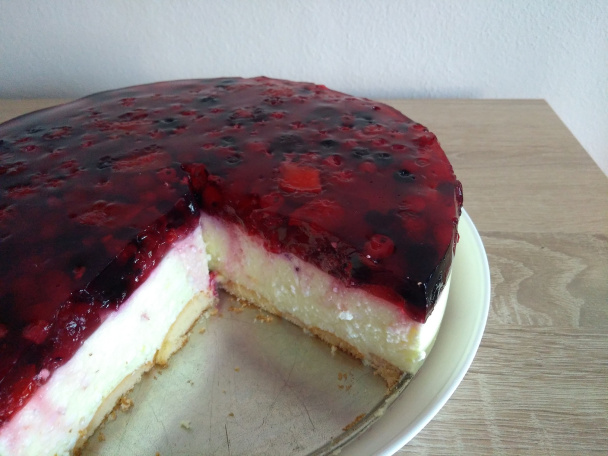 Svieži tvarohový ovocný rez bez pečenia - obrázok 1