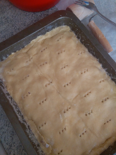 Krehký koláč s tvarohom a čučoriedkami - obrázok 3