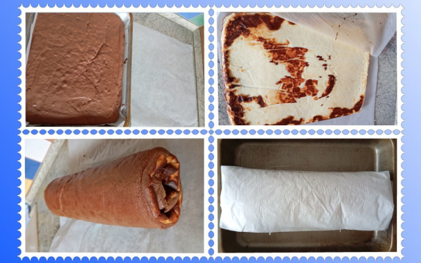 Zaujímavá kakaovo-tvarohová roláda (fotorecept) - obrázok 6