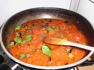 Spaghetti alla puttanesca - obrázok 1