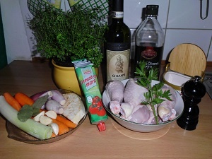 Kurča na červenom víne a zelenine (fotorecept) - obrázok 1