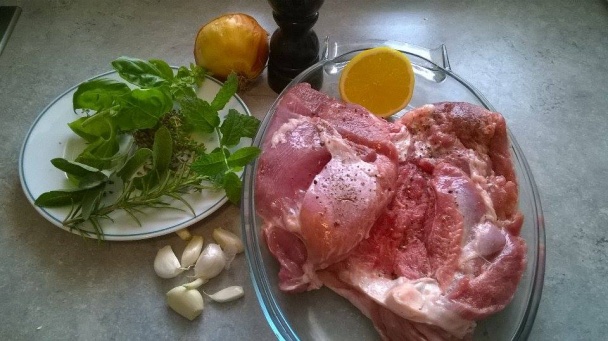 Bylinkovo-citrónové morčacie stehno (fotorecept) - obrázok 1