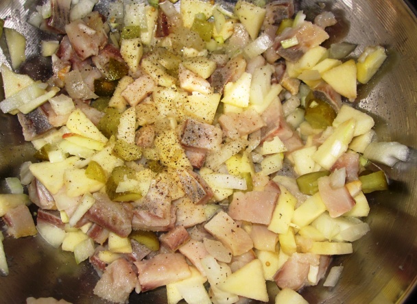 Šalát z Matjesov - Heringssalat - obrázok 2