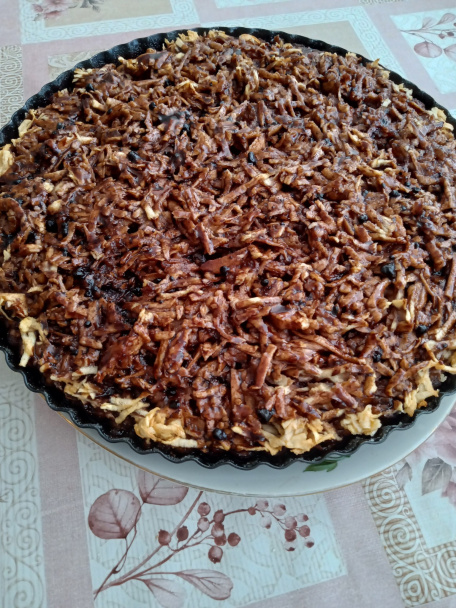 Jablkový koláč s kakaovou polevou - obrázok 3