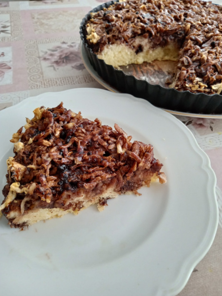 Jablkový koláč s kakaovou polevou - obrázok 4