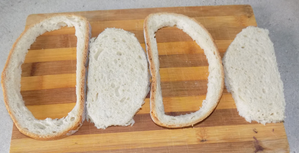 Smažený chlieb s vajíčkom a paštétou (fotorecept) - obrázok 1