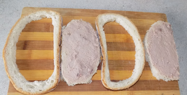 Smažený chlieb s vajíčkom a paštétou (fotorecept) - obrázok 2