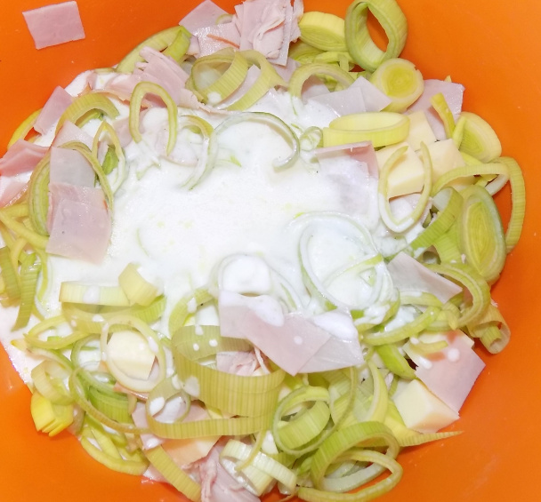 Pórový šalát so šunkou (fotorecept) - obrázok 4