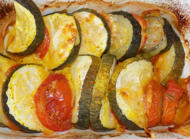 Cuketa zapekaná s paradajkami a syrom (fotorecept) - obrázok 4