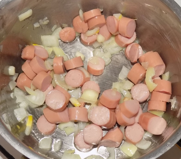 Špagetová tekvica zapekaná s párkami (fotorecept) - obrázok 3