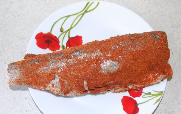 Pečený pstruh s fazuľkami a batatovou kašou (fotorecept) - obrázok 1