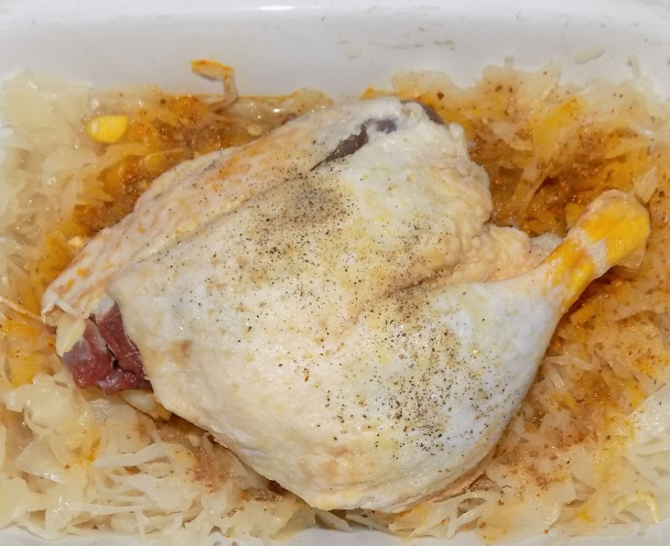 Kačacie stehná na kyslej kapuste (fotorecept) - obrázok 2