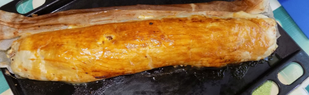 Tvarohový závin z lístkového cesta s pohánkou a jablkami (fotorecept) - obrázok 7