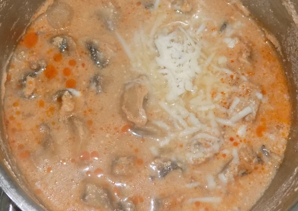 Špagety so šampiňónovou omáčkou (fotorecept) - obrázok 3