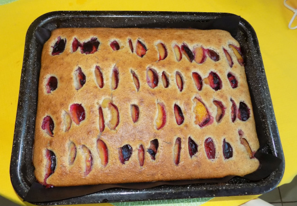 Orechovo-krupičkový koláč so slivkami (fotorecept) - obrázok 5