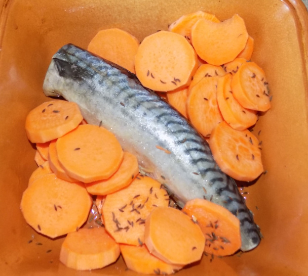 Ryba pečená s batatmi s chrenovým jogurtom (fotorecept) - obrázok 3