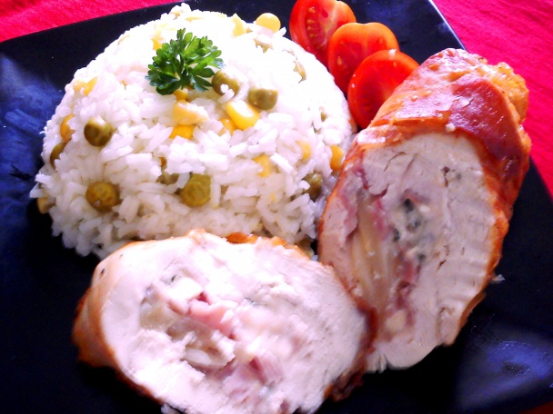 Proscuttom obalené plnené kuracie rolky - obrázok 2