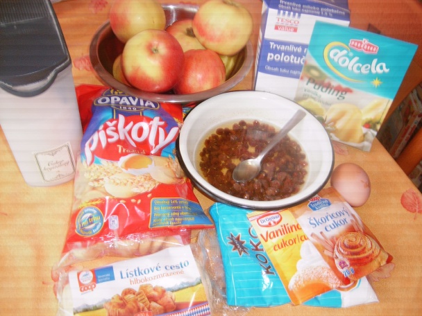 Jablkový koláč s pudingom (fotorecept) - obrázok 1