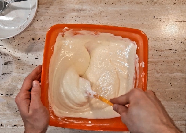 Mramorový koláč s tvarohom a ovocím (fotorecept) - obrázok 4