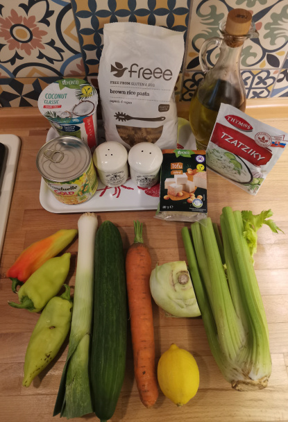 Cestovinový šalát s údeným tofu (fotorecept) - obrázok 1